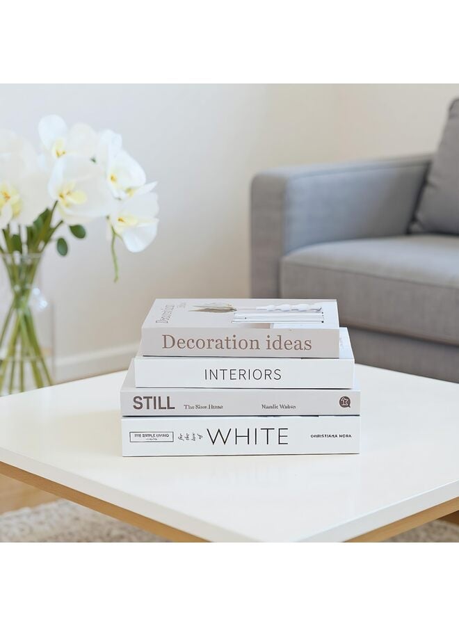 LAMAY 4PCS Preppy Decorative Fake Books Funky Aesthetic Room Decor Coffee Table Faux Books Decor for Decoration Bookshelf Stuff Things - Image 2